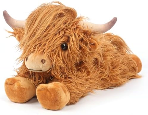 Cuckool Highland Cow Stuffed Animal Heating Pad