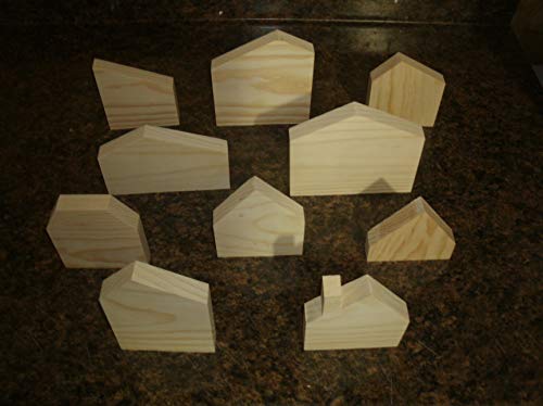10 Unfinished Wooden House Shapes for Kids