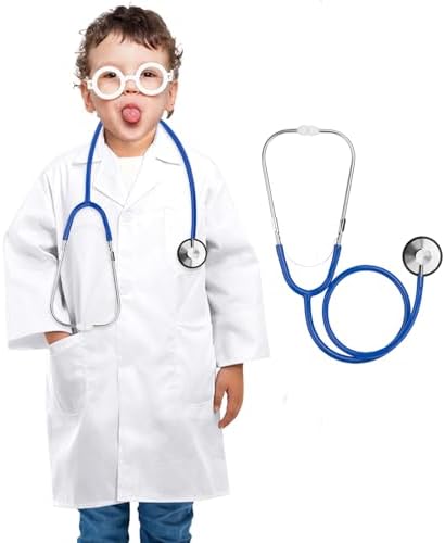 ERDOGLY Doctor Costume for Kids Toddler Lab Coat with Stethoscope