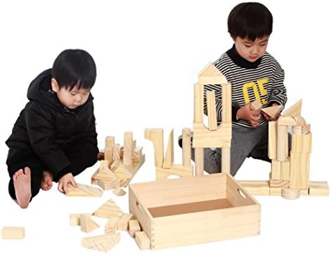 MOD Complete Standard Unit Wood Blocks with Storage Tray 64 Pcs