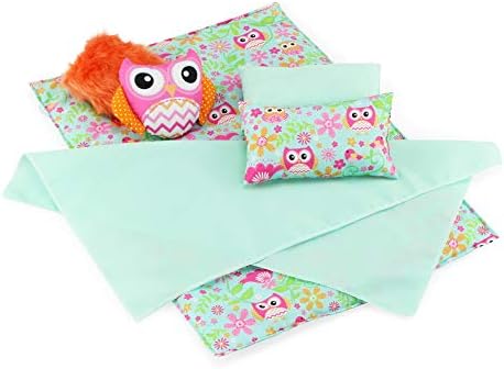 Emily Rose 18-Inch Reversible Owl Bedding Gift Set
