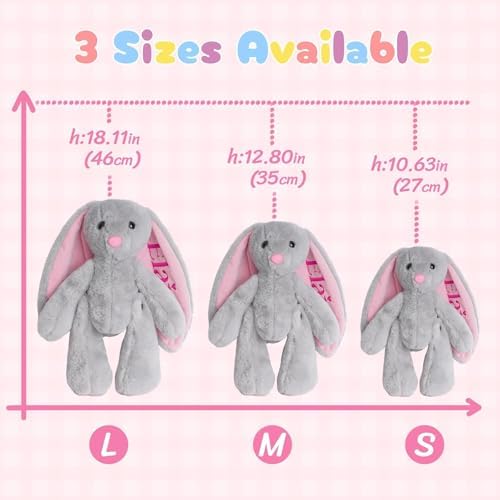 Custom Plush Bunny Toy with Childs Name Brown 1