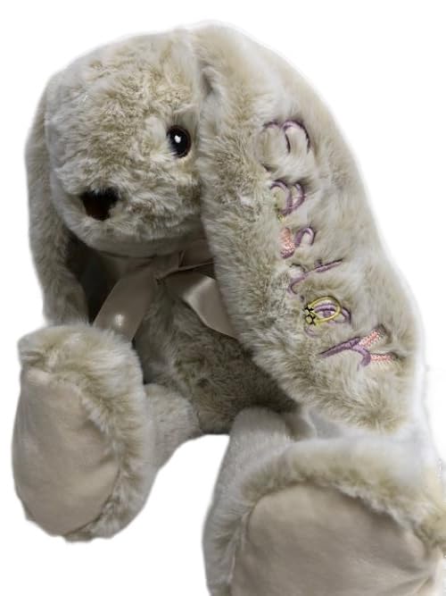 Personalized Easter Bunny Plush Custom Embroidered Gift