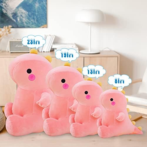 DUANMUL Cute Pink Dinosaur Plush Toy 8in