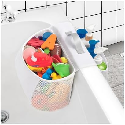 Austion Saddle Shape 2 Compartment Bath Toy Organizer