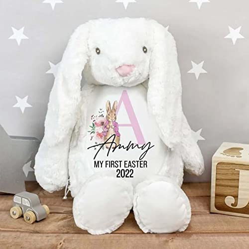Personalized Bunny Rabbit Plush Toy with Name Customized Easter Gift
