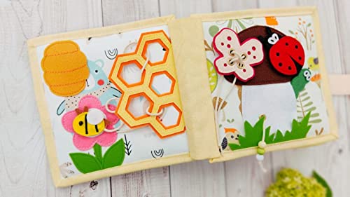 Lion Quiet Baby Book with Animals and Fruits