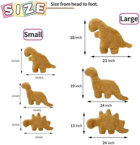 Dino Nugget Pillow 21 Inch Tyrannosaurus Rex Plush