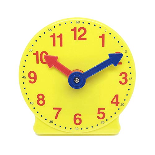 Hand2Mind Plastic Mini Geared Clock - Learning Time Tool for Kids 1