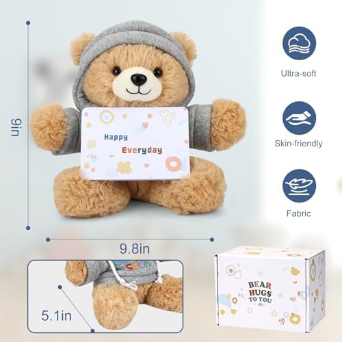 Osacoe Get Well Teddy Bear with Hoodie and Gift Box