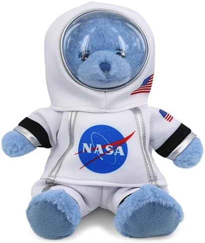 DolliBu Baby Blue Bear Astronaut Plush - 8 Inch Personalized