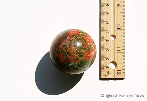 Handmade Unakite Sphere Pink Green Energy Chakra Healing
