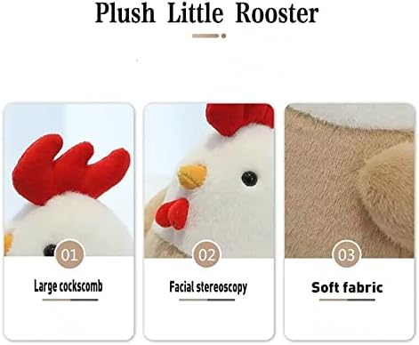 YUKOUQIAN 8 Inch Chicken Plush Stuffed Animal Toy