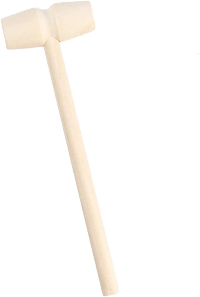 12Pcs Mini Wooden Hammer Toy for Kids and DIY