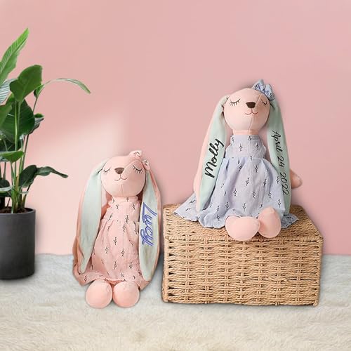 Personalized Easter Bunny with Name Handmade Custom Plush Toy