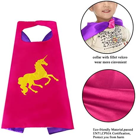 DQZ Superhero Cape with Rainbow TuTu for Girls 3-8