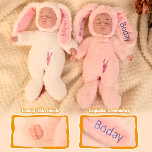 Custom Reburn Baby Doll Easter Bunny Plush Toy for Toddler