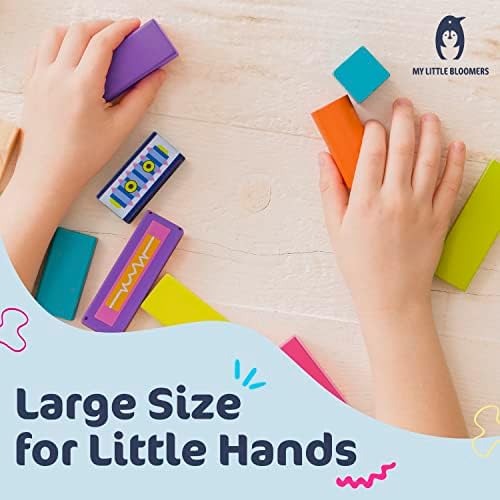 106 Piece Wooden Blocks Set for Kids