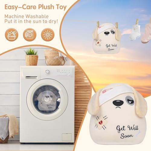 Get Well Soon Plush Dog 9 Inches - Cute Bandage Stuffed Animal
