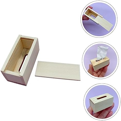HONMEET Miniature Supply Dollhouse Decor Crinkle Paper Box