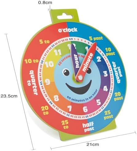Morgans Direct Learning Clock with Smile Face and Magnetic Hands