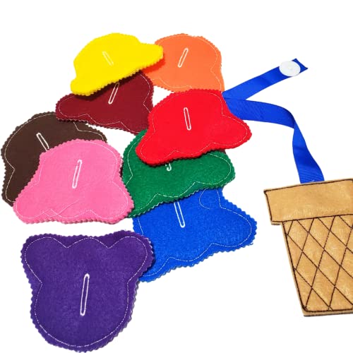 Ice Cream Felt Button Snake Learning Toy