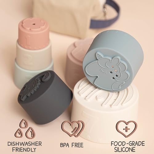 Moonkie Stacking Cups Toy for 6 Months 7 Piece Set 1