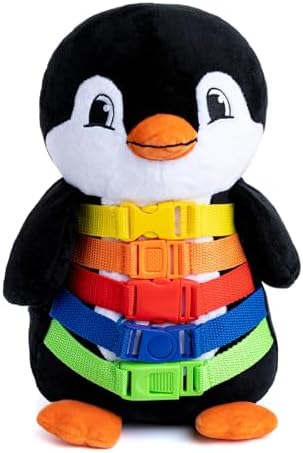 Buckle Toys Blizzard Penguin Plush Sensory Learning Toy
