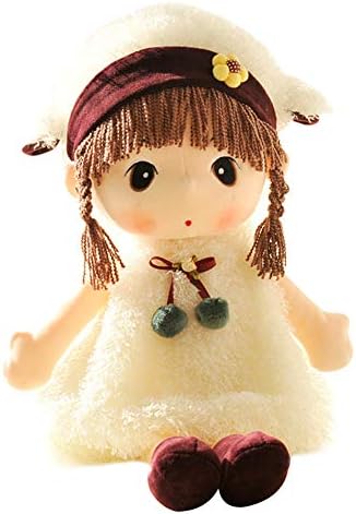 Plush Baby Girl Doll with Clothes and Hat Skirt
