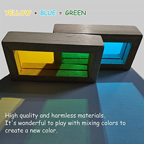 GRAY ORANGE 24 Piece Rainbow Wooden Blocks Set