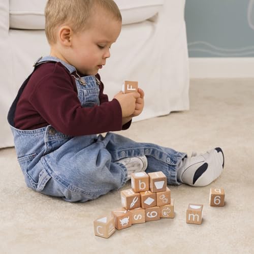 Peohud 26 Piece Wooden Alphabet Blocks for Kids
