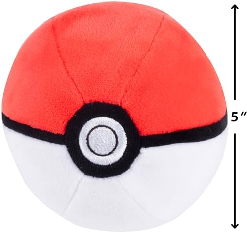 Pokemon 5 Inch Poke Ball Plush - Officially Licensed
