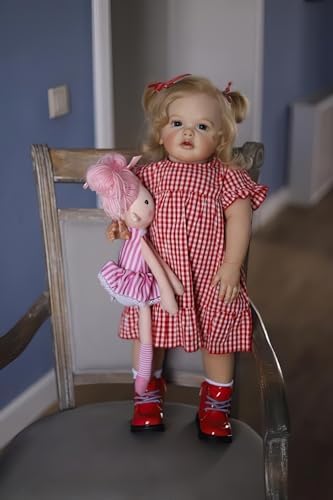 TERABITHIA 24 Inch Realistic Baby Doll with Curly Hair