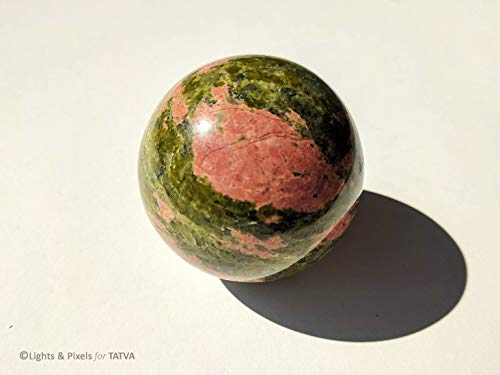 Handmade Unakite Sphere Pink Green Energy Chakra Healing