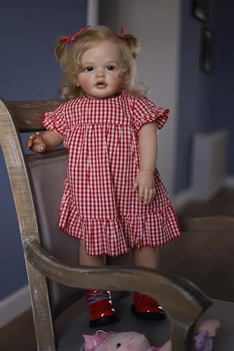 TERABITHIA 24 Inch Realistic Baby Doll with Curly Hair