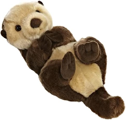 Aurora Realistic Sea Otter Stuffed Animal - 10 Inches Brown 1