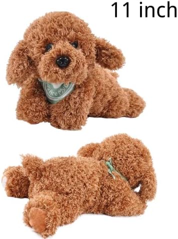 Golden Doodle Puppy Plush Toy with Weighted Comfort 11 Inches