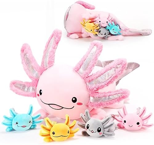 Aoriher Axolotl Plush Family Set Pink
