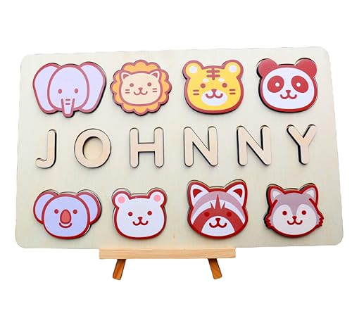 Vnque Personalized Wooden Name Puzzles for Kids 1