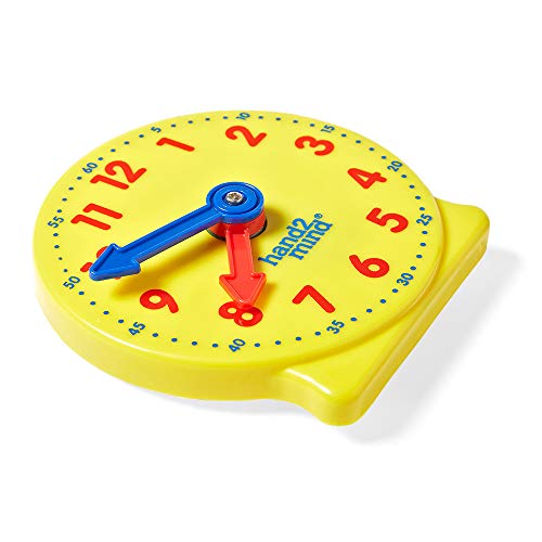 Hand2Mind Plastic Mini Geared Clock - Learning Time Tool for Kids 1