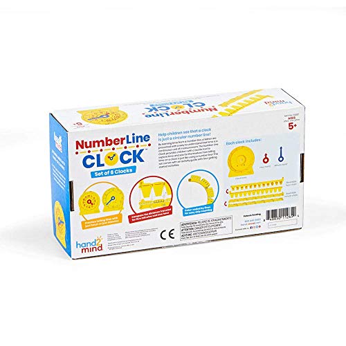 Hand2Mind NumberLine Clock Set of 6