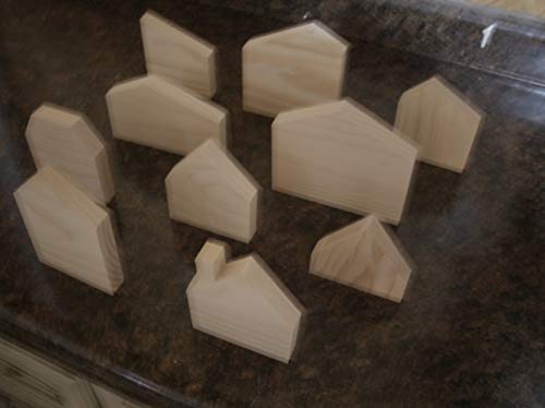 10 Unfinished Wooden House Shapes for Kids