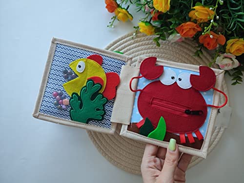 Quiet Baby Book Hedgehog Felt Toy for Fine Motor Skills