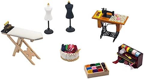 Hiawbon 112 Scale Miniature Sewing House Scene Model