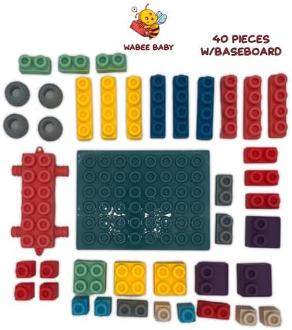 WaBee Baby Big Soft Toddler Blocks 40-Piece Set