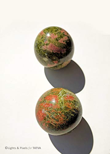 Handmade Unakite Sphere Pink Green Energy Chakra Healing