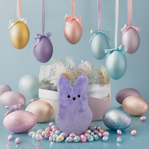 6in Plush Bunny Rabbit Purple Easter Basket Stuffing Toy