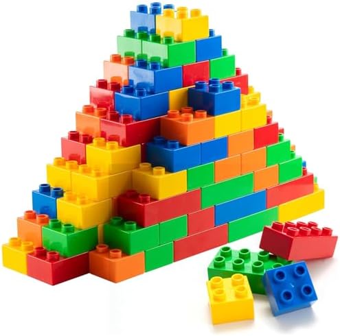 PREXTEX 100-Piece Jumbo Building Blocks Set