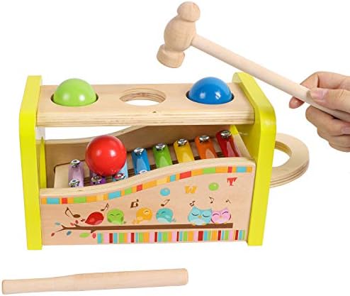 Wooden Hammer Ball and Xylophone Set for 1-Year-Olds