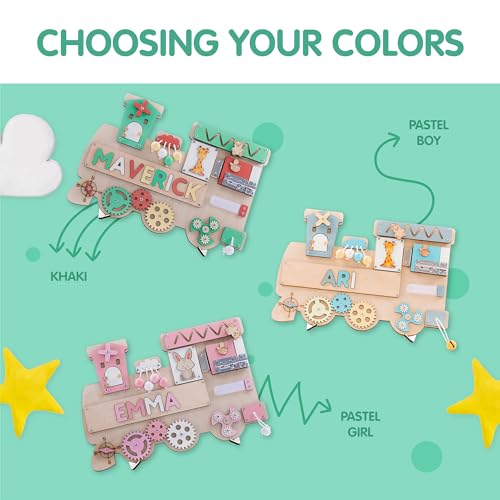 Custom Name Puzzle for Toddlers - Montessori Wooden Busy Board